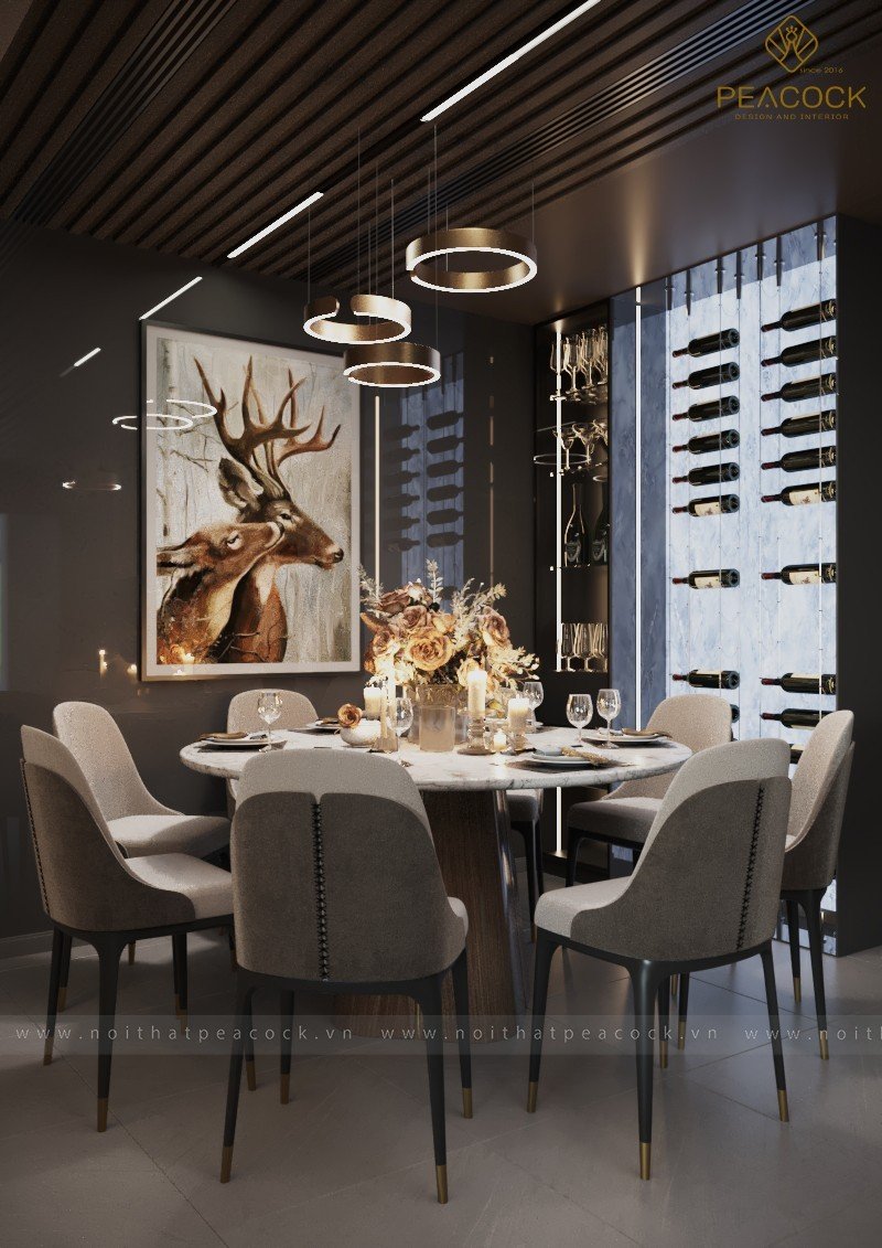 dark modern luxury living room